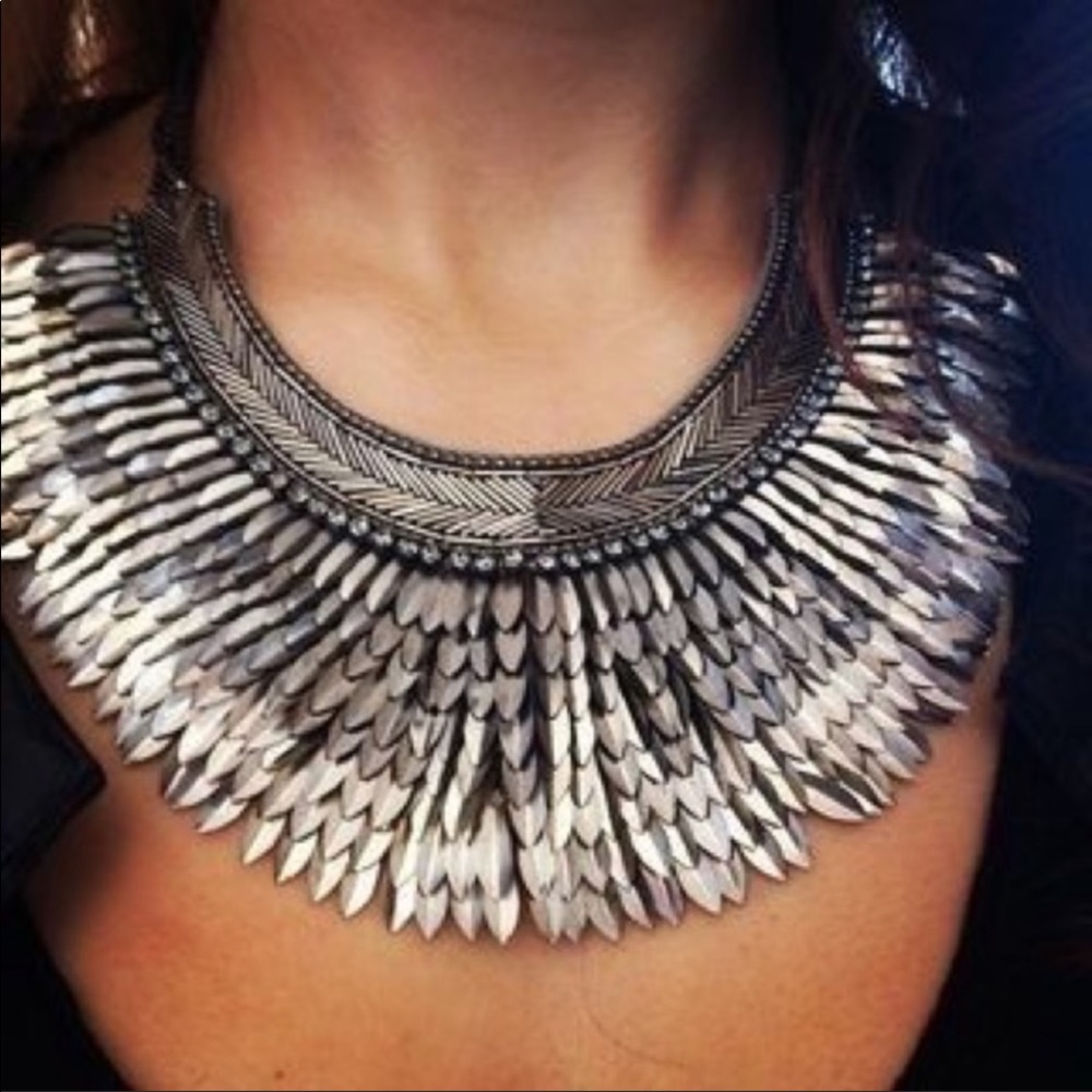 Stella & Dot Silver Pegasus Necklace